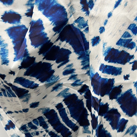 🆕Generation Love Nia Indigo Silk Spandex Tie Dye Faux Wrap Skirt Med Available - Picture 8 of 12